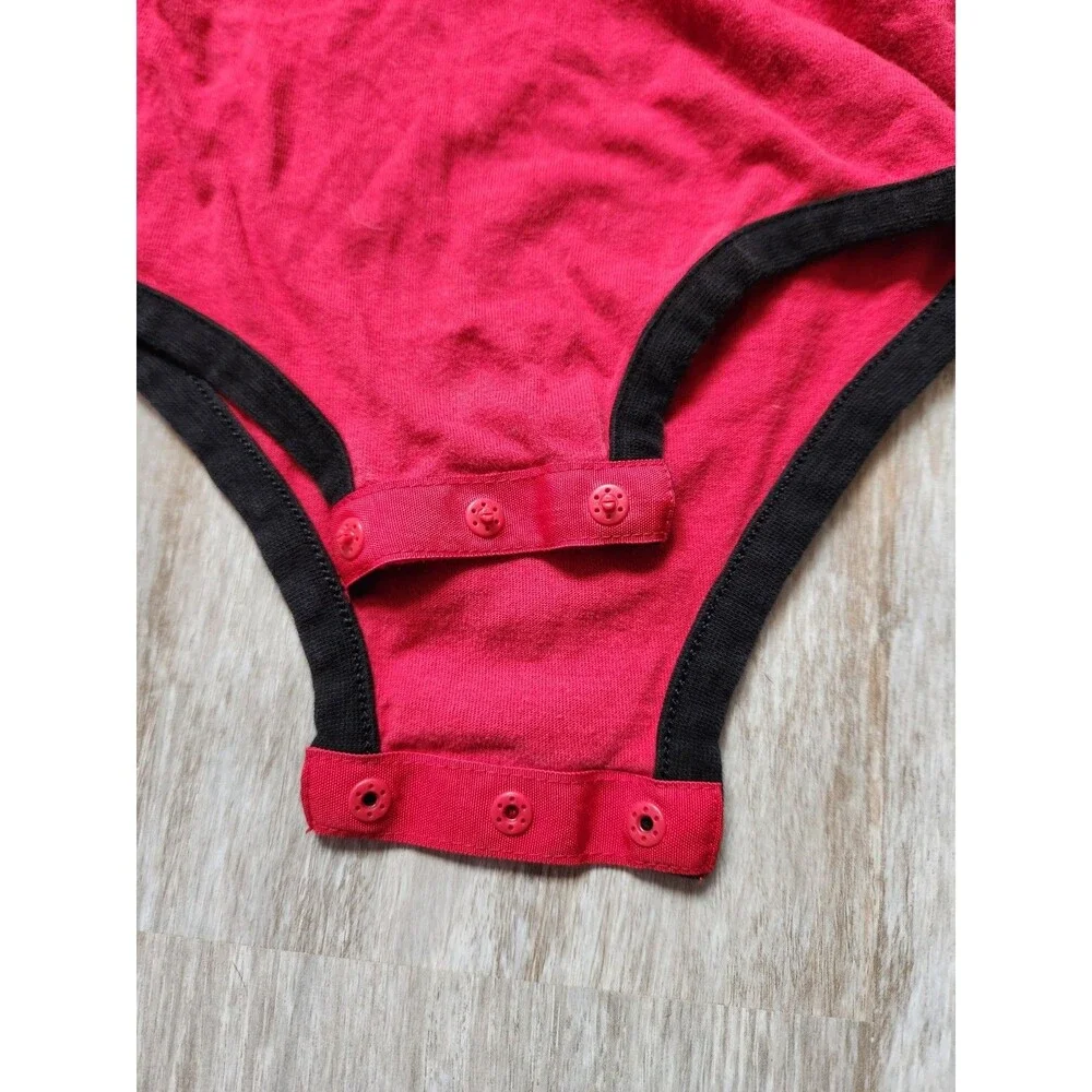 Jordan Air Jumpman Basketball Baby One Piece Red Black Snap Sz 6-9 Months GUC